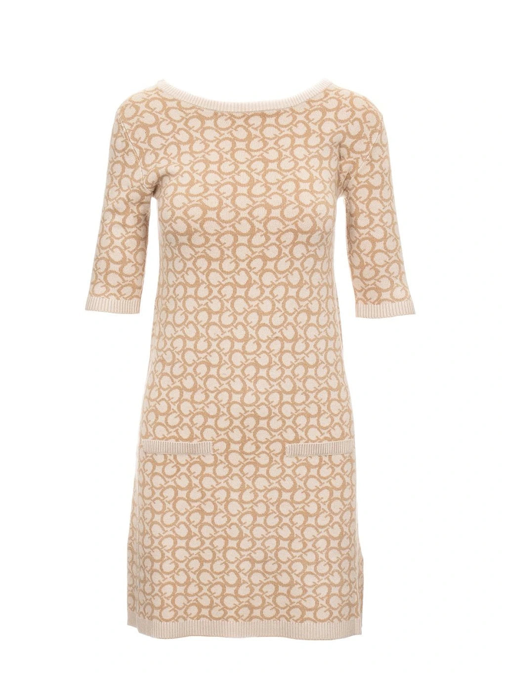 Abito in maglia Gianna da donna Guess con monogramma beige