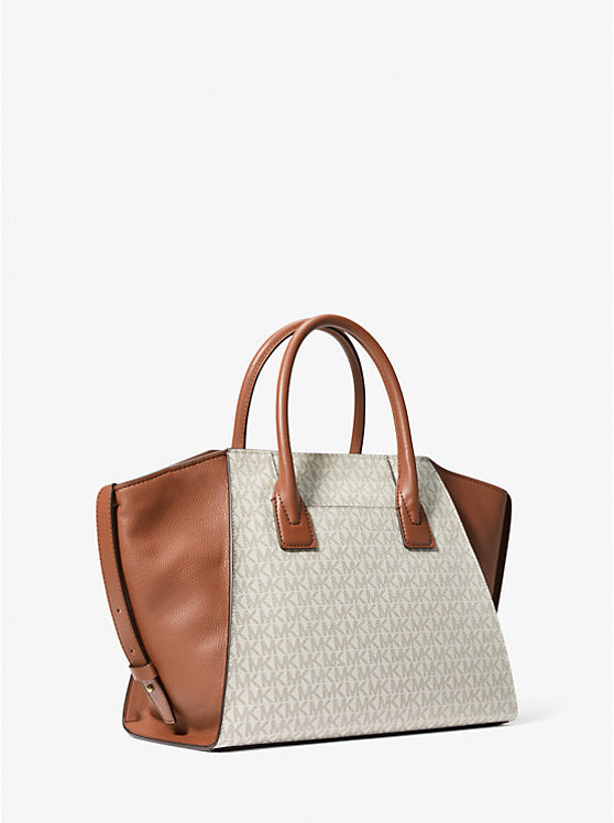 Borsa a tracolla grande con logo Avril Signature