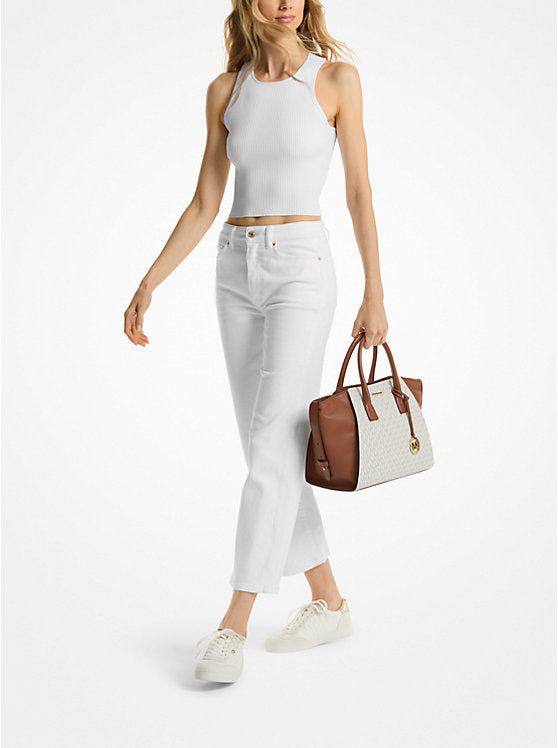 Borsa a tracolla grande con logo Avril Signature