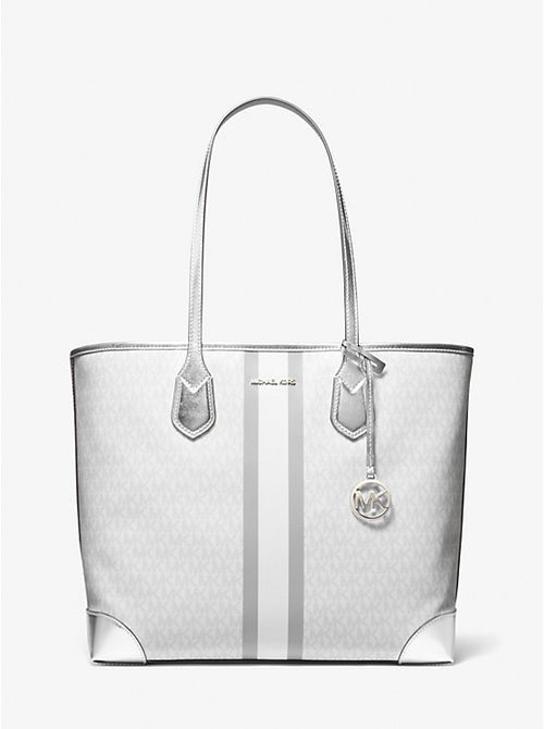 Borsa a tracolla grande Eva di Michael Kors con pochette, colore bianco ottico