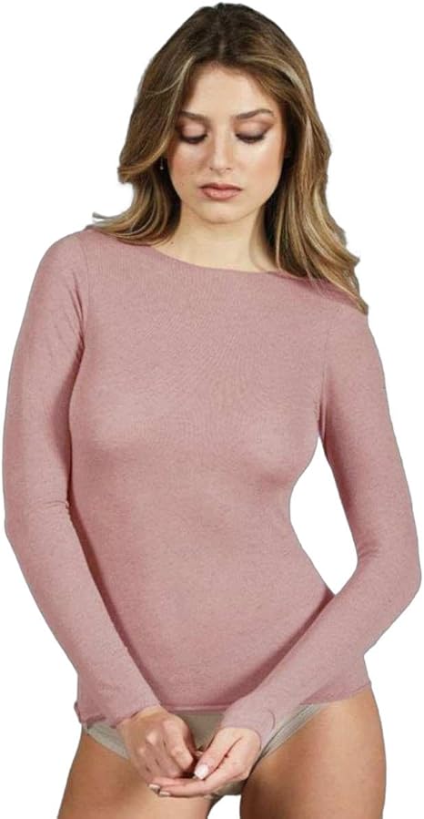 MYSUBLYME Maglia Donna 1412 in Cashmere Rosa Antico