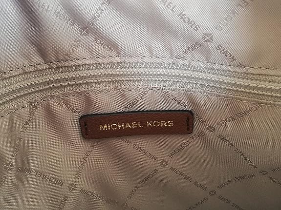 Borsa a mano Charlotte Signature in pelle con cerniera superiore (marrone)