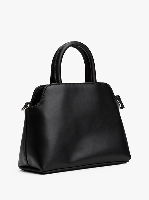 Satchel con tracolla e logo in metallo