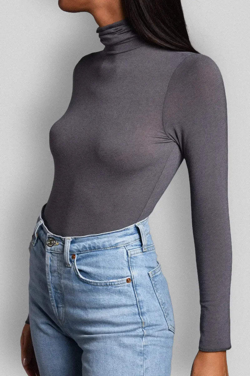 MY SUBLYME  Dolcevita manica lunga cashmere ultra light ART. 1410 GREY ARTIC