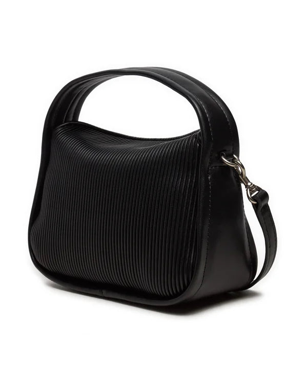 CALVIN KLEIN JEANS Borsa a mano/tracolla in ecopelle con lavorazione a costine