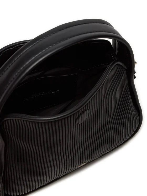 CALVIN KLEIN JEANS Borsa a mano/tracolla in ecopelle con lavorazione a costine