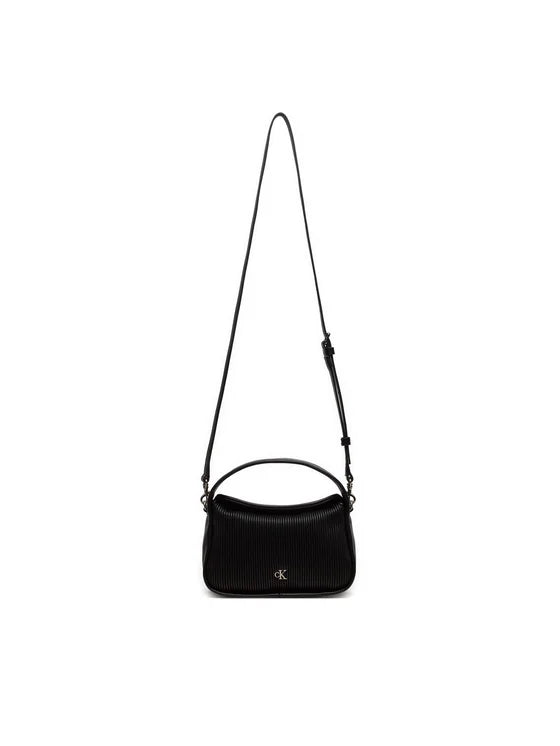 CALVIN KLEIN JEANS Borsa a mano/tracolla in ecopelle con lavorazione a costine