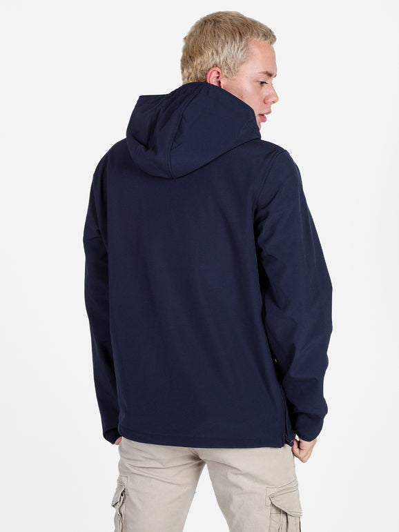 Norway Giubbotto da uomo a mezza zip con cappuccio BLU