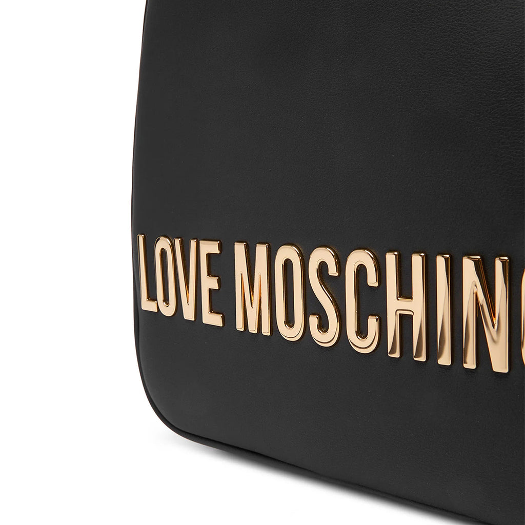 LOVE MOSCHINO Zainetto PU GRS galvanizzato ORO nero